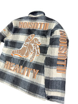 "Illusion" Plaid Jacket - Brown/Orange