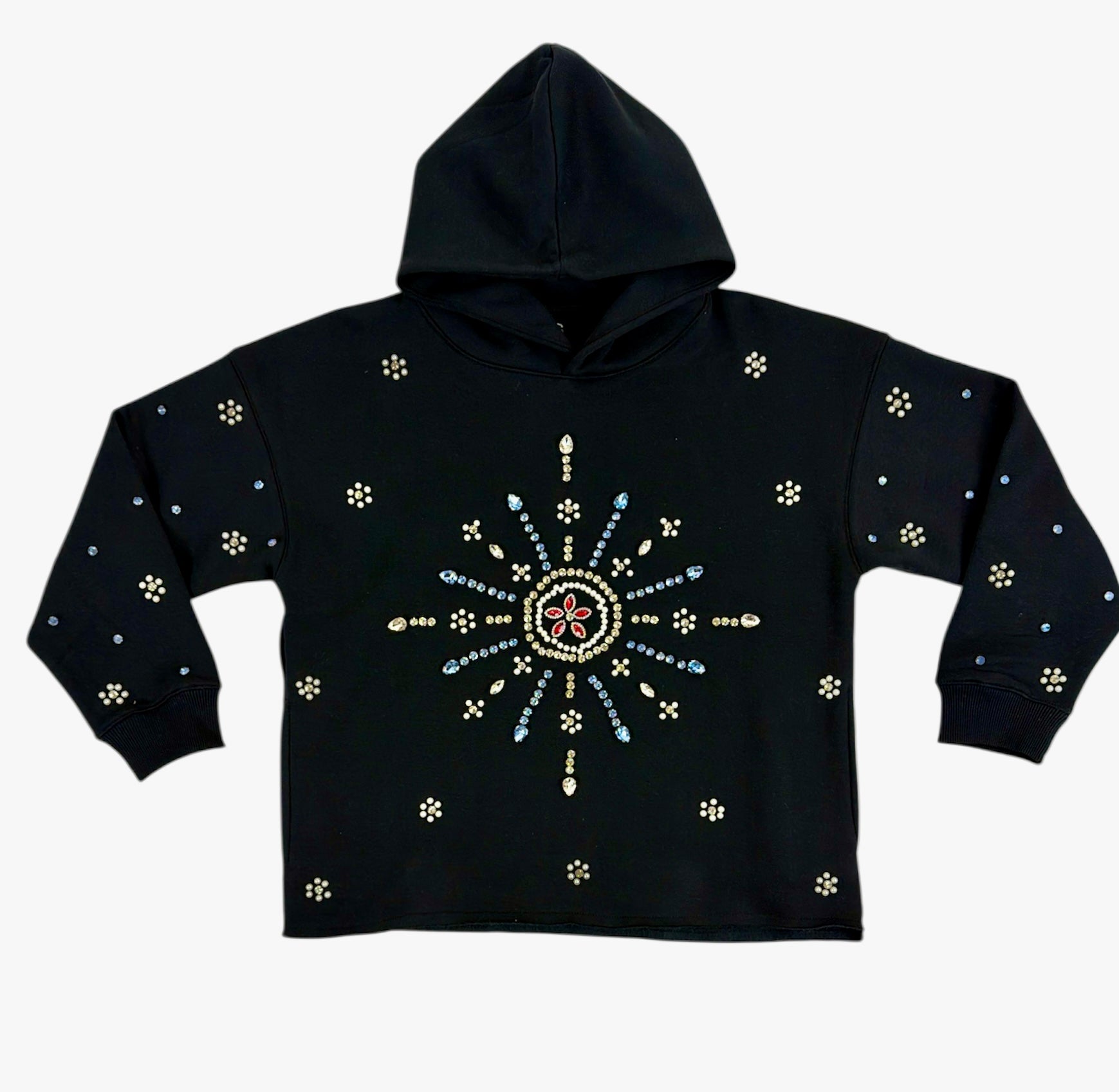 "Starburst" Hand-Made Hood - Black