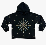"Starburst" Hand-Made Hood - Black