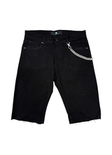 Rhinestone Jorts - Jet Black