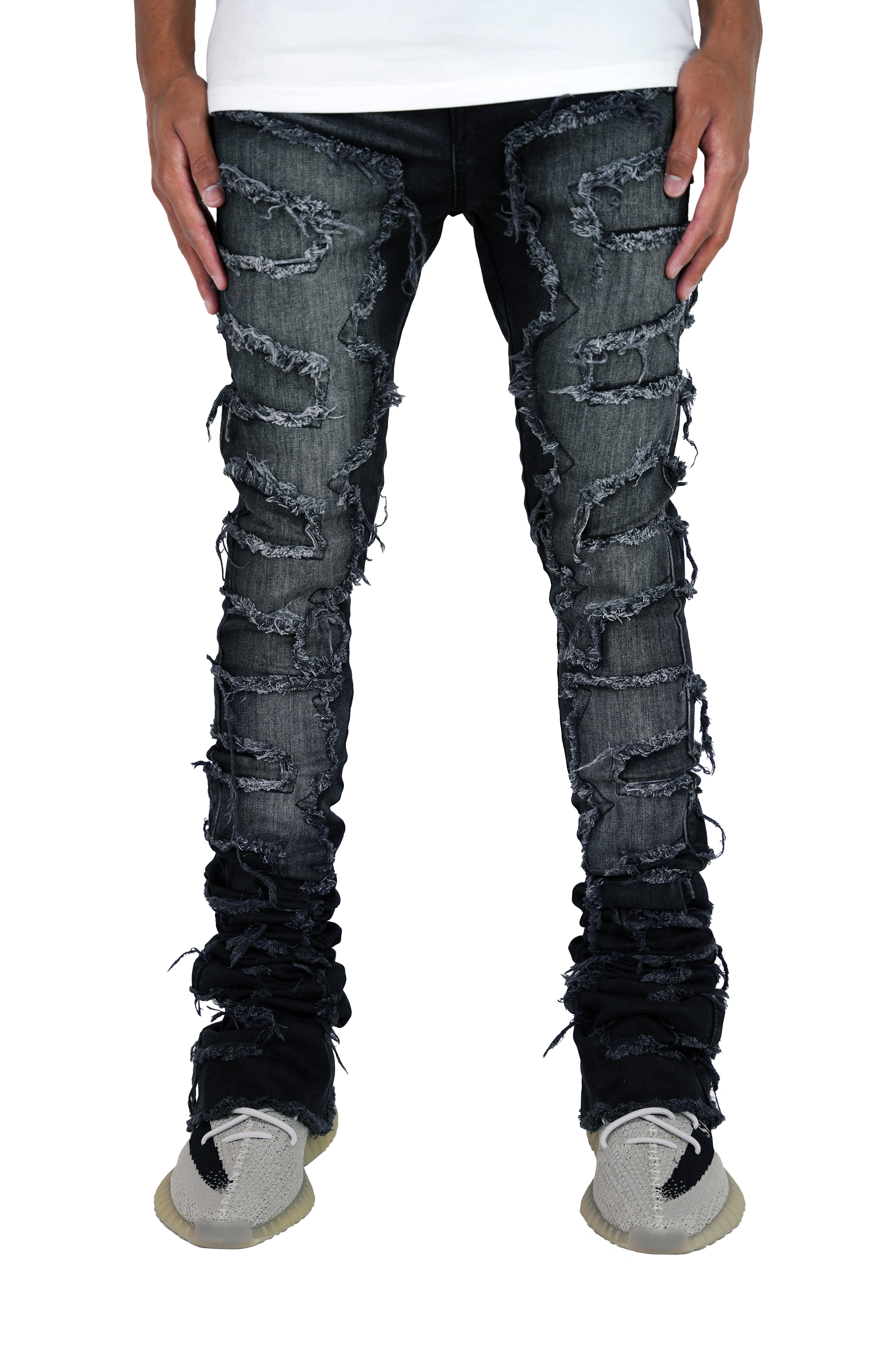 "Black Wash" Super Stacked Denim
