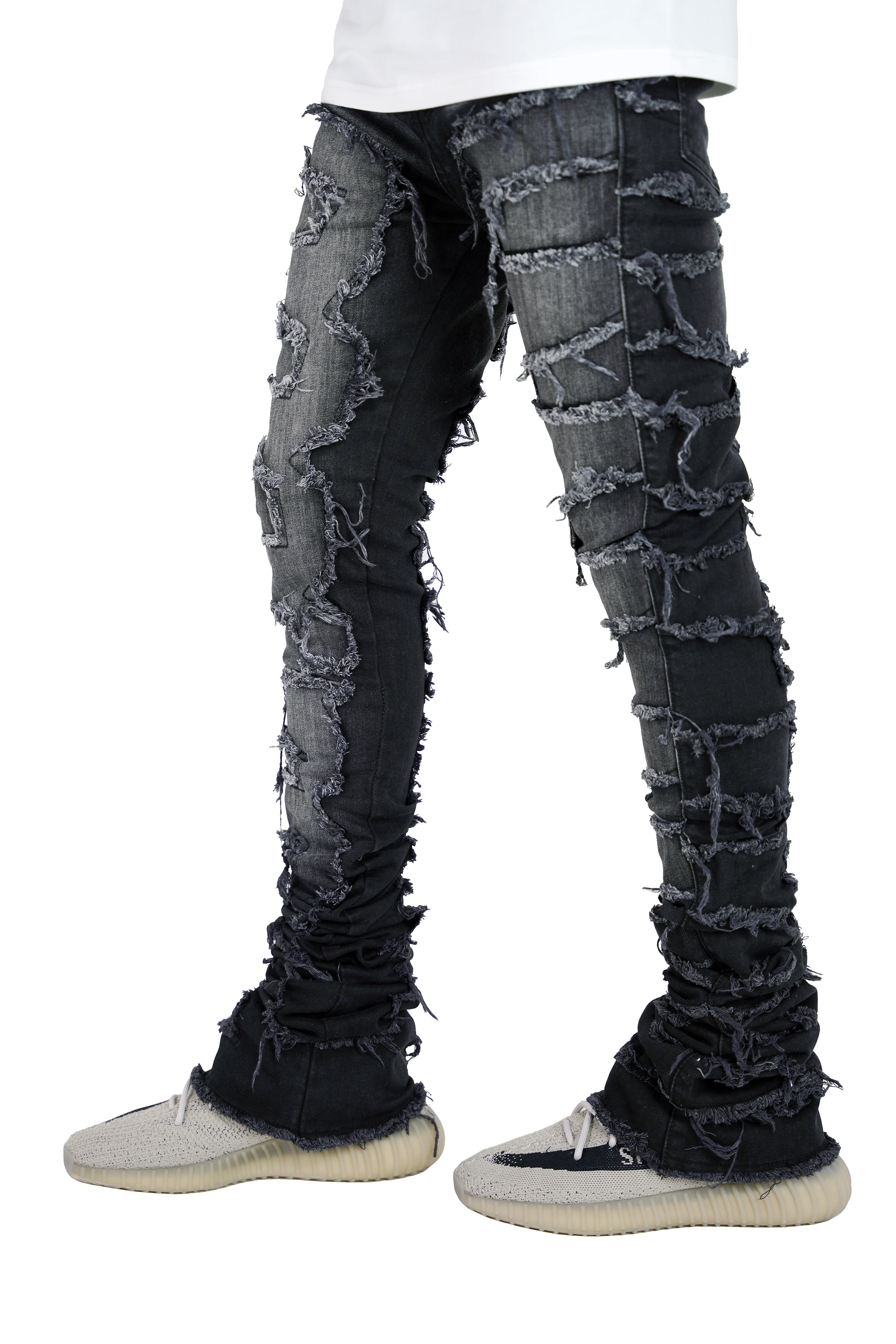 "Black Wash" Super Stacked Denim