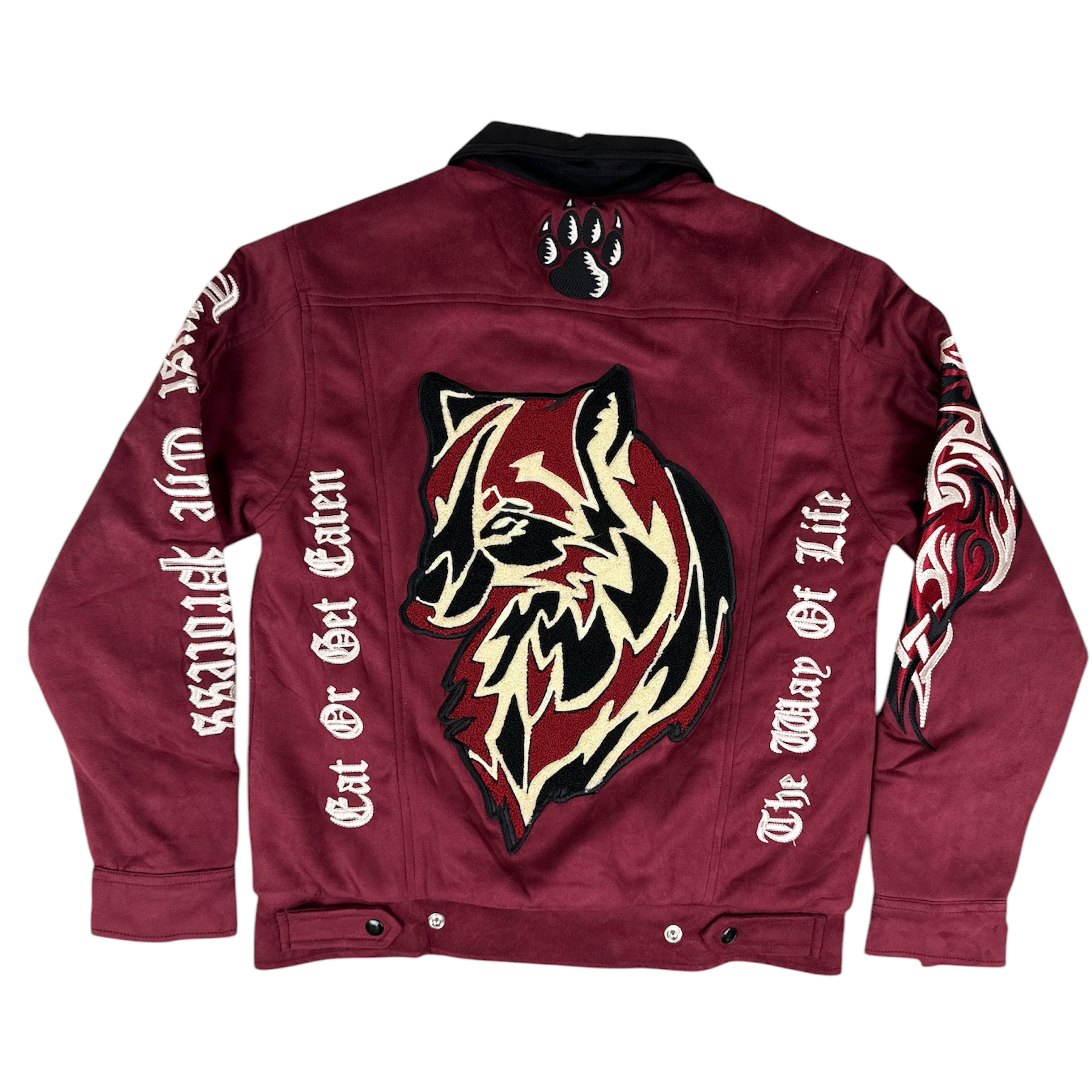 Suede Jacket - Burgundy