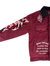 Suede Jacket - Burgundy