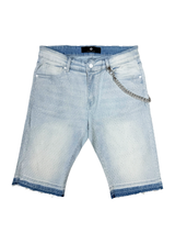 Rhinestone Jorts - Ice Blue