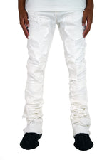 "Cloud White" Super Stacked Denim