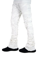 "Cloud White" Super Stacked Denim