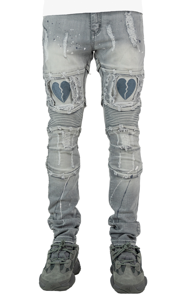 Broken Heart Jeans - Grey