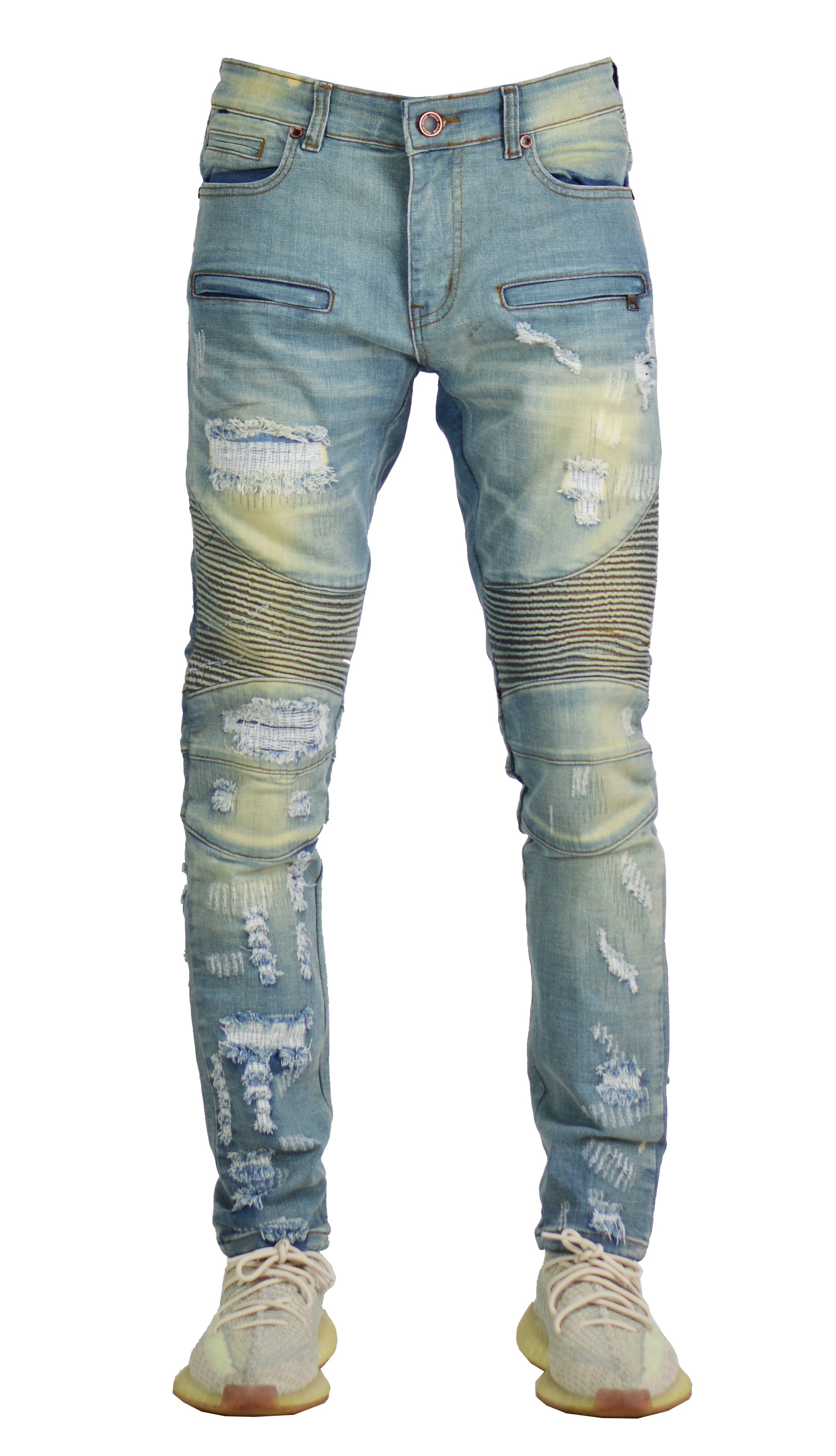 Distressed Biker Jean Vintage Focus Jeans