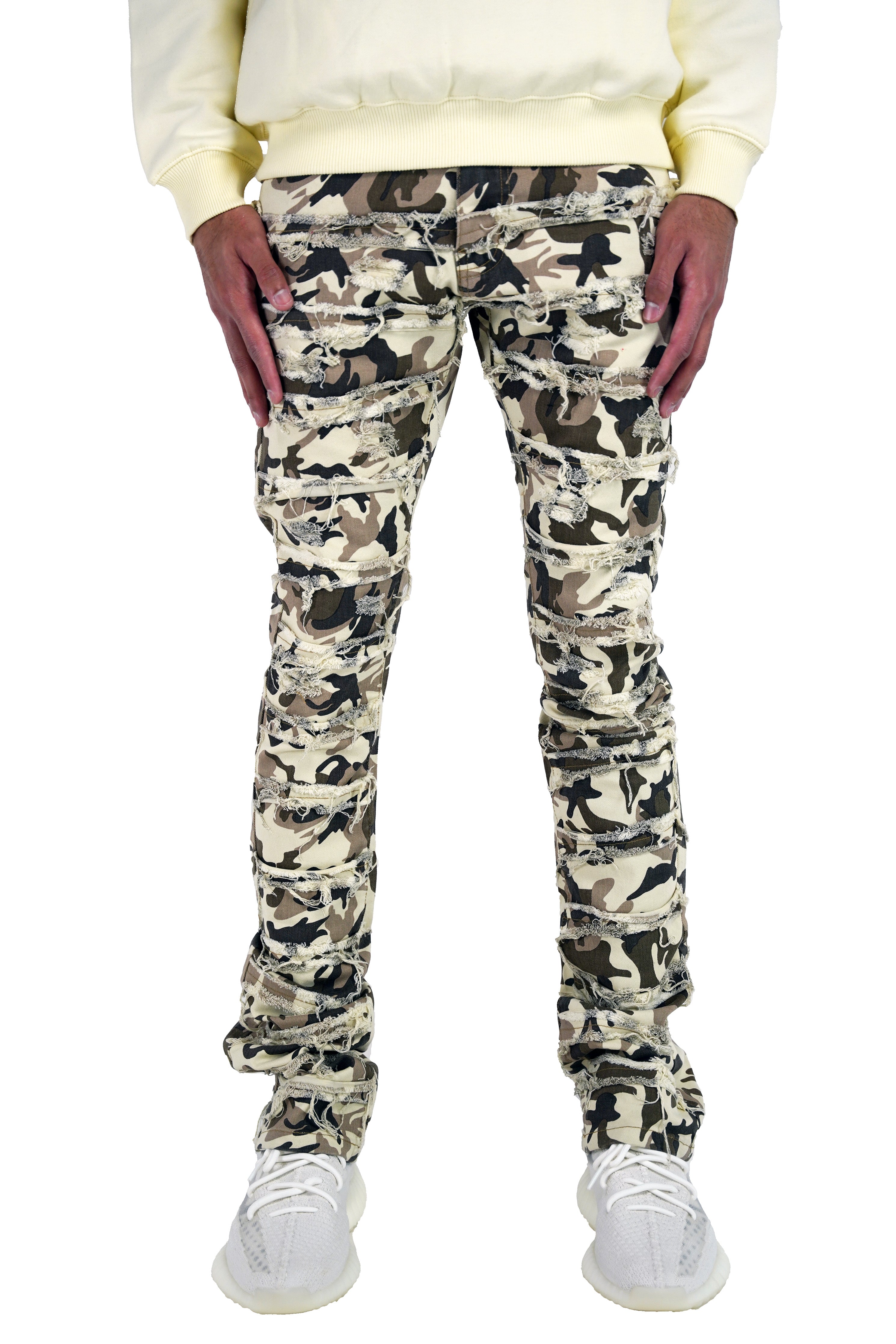 "Valencia" Camo Stacked Denim
