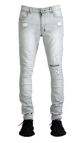 Rip & Repair Clean Denim - Lt Grey