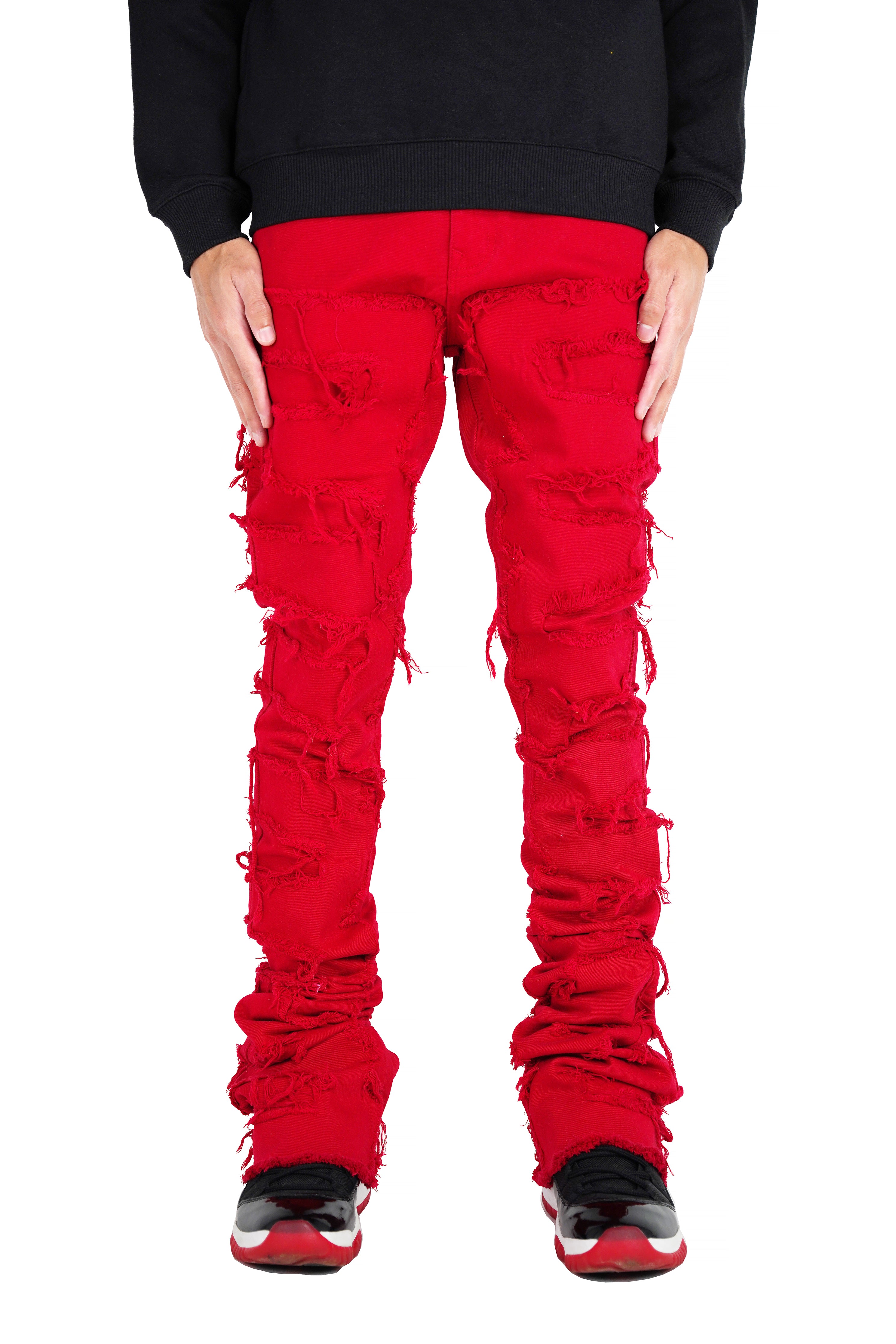 "CRIMSON" Super Stacked Denim