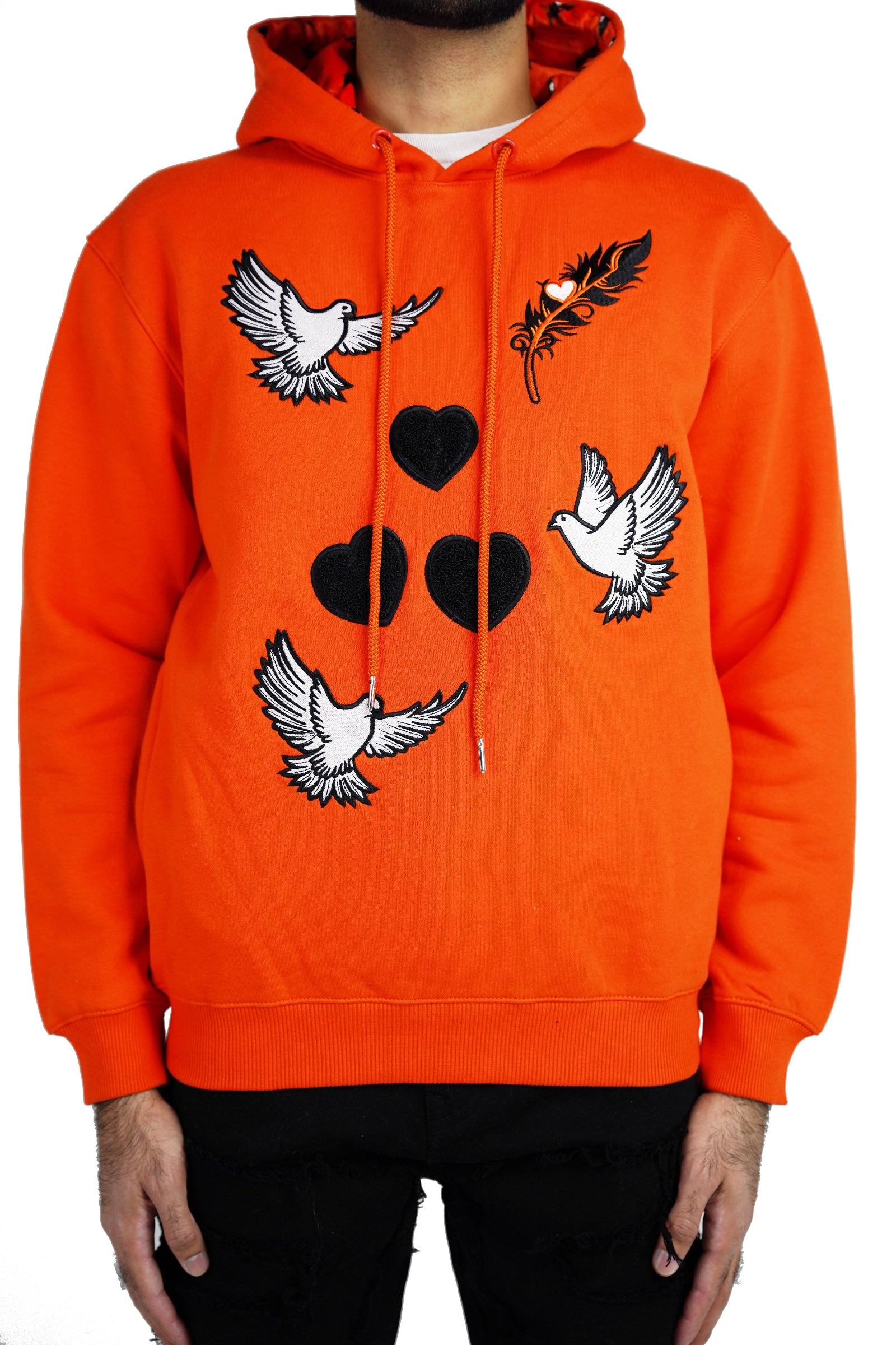 Peace & love hoodie - Orange