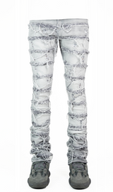 "Wolf Grey" Stacked Denim