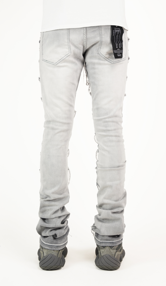"Wolf Grey" Stacked Denim