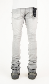 "Wolf Grey" Stacked Denim